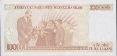 7.EMİSYON 3.TERTİP 100000 LİRA I03 205552 ÇİLALTI eski kağıt para fiyatları