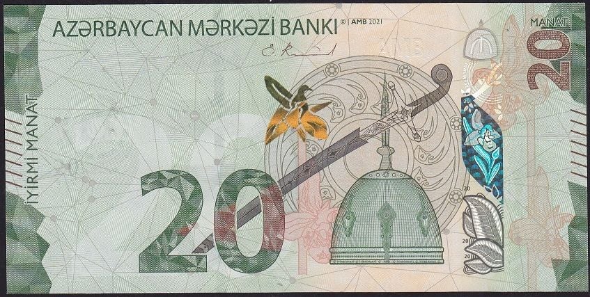 Azerbaycan 20 Manat 2021 Çil Pick 41