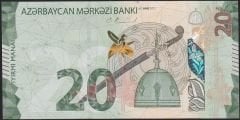 Azerbaycan 20 Manat 2021 Çil