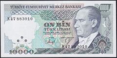 7.Emisyon 4.Tertip 10000 Lira K47 883010 Çil
