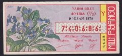 1978 9 NİSAN YARIM BİLET