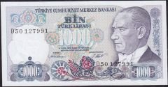 7.Emisyon 1.Tertip 1000 Lira D50 127991 Çil