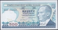 7.Emisyon 2.Tertip 500 Lira D30 784392 Çilaltı Çil