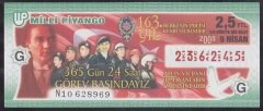 2008 9 NİSAN ÇEYREK BİLET G SERİSİ