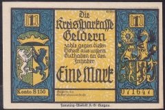 ALMANYA  1 MARK NOTGELD  1922 ÇİL