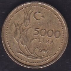 1996 Yılı 5000 Lira
