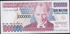 7.Emisyon 3.Tertip 1000000 Lira P14 957448 Çilaltı Çil