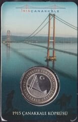 2022 Yılı Hatıra 1 Lira Çanakkale Köprüsü Özel Kapamasında