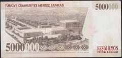 7.Emisyon 5 000 000 Lira J69 279523 Çok Temiz+
