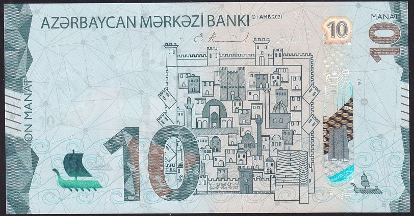 Azerbaycan 10 Manat 2021 Çil Pick 40
