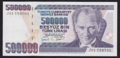 7.EMİSYON 4.TERTİP 500000 LİRA J01 758701 ÇİLALTI