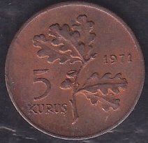 1971 YILI 5 KURUŞ ÇİLALTI