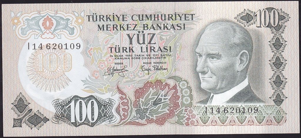 6.Emisyon 2.Tertip 100 Lira I14 620109 Çilaltı Çil