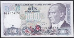 7.Emisyon 1.Tertip 1000 Lira D19 254250 Çil