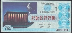 1981 9 KASIM TAM BİLET -T SERİSİ