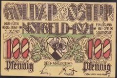 ALMANYA 1 MARK NOTGELD  1921 ÇİL