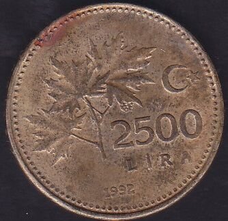 1992 Yılı 2500 Lira