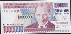 7.Emisyon 3.Tertip 1000000 Lira O59 965355 Çilaltı Çil