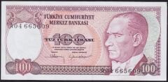 7.Emisyon 1.Tertip 100 Lira A04 665609 Çilaltı