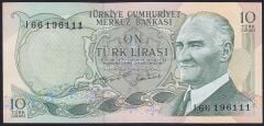 6.Emisyon 2.Tertip 10 Lira I66 196111 Çilaltı Çil