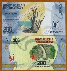 MADAGASKAR 200 ARİARY 2017 ÇİL eski kağıt para fiyatları