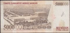 7.Emisyon 5 000 000 Lira D65 102418 Çok Temiz