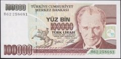 7.EMİSYON 3.TERTİP 100000 LİRA H62 258681 ÇİL