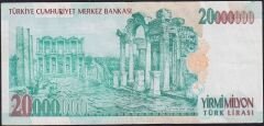 7.Emisyon 20 000 000 Lira D45 905381 Çok Temiz+