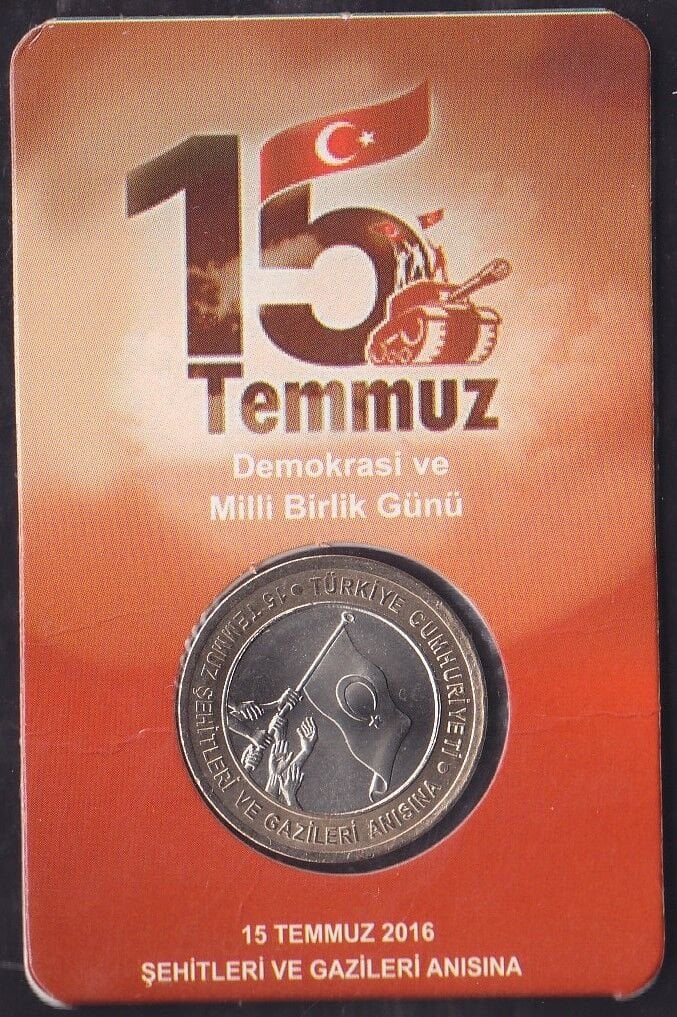 2016 Yılı Hatıra 1 Lira 15 Temmuz Özel Kapamasında