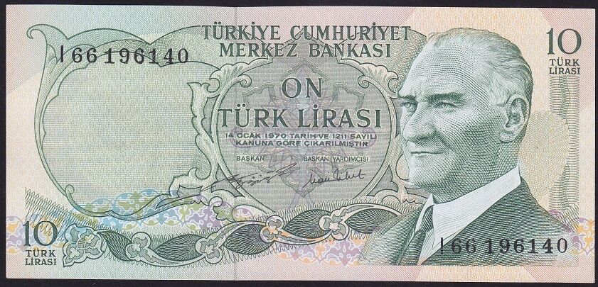 6.Emisyon 2.Tertip 10 Lira I66 196140 Çilaltı