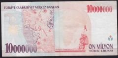 7.Emisyon 10 000 000 Lira C43 514919 Çok Temiz+