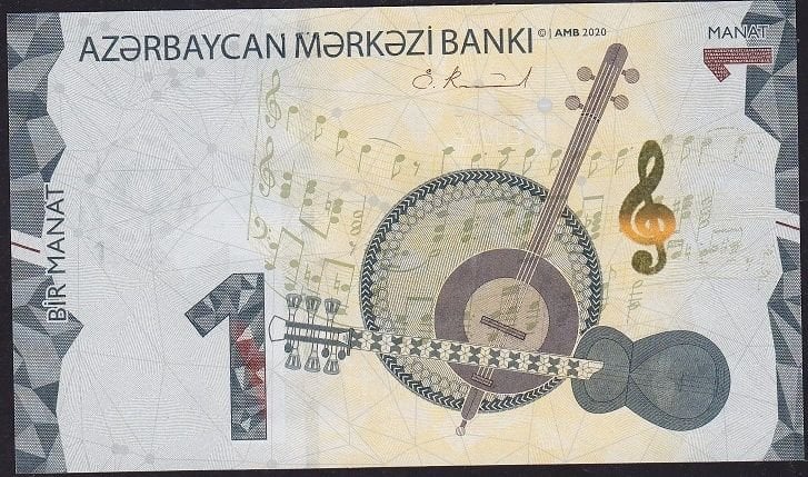Azerbaycan 1 Manat 2020 Çil