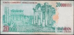 7.Emisyon 20 000 000 Lira D36 059727 Çok Temiz
