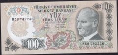 6.EMİSYON 2.TERTİP 100 LİRA H58 742246 ÇİL