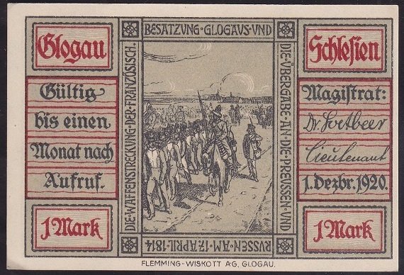 ALMANYA  1 MARK NOTGELD  1920 ÇİL