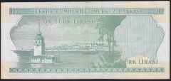 6.Emisyon 2.Tertip 10 Lira I01 008231 Çok Temiz+