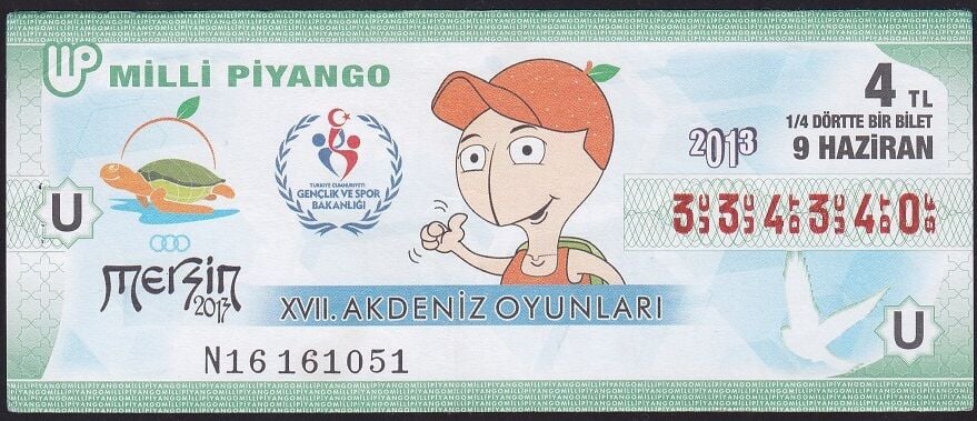 2013 9 Haziran Çeyrek Bilet - U Serisi