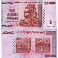 Zimbabwe 5 000 000 000 Dolar 2008 Çil Pick 84