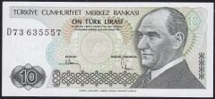 7.Emisyon 2.Tertip 10 Lira D73 635557 Çil