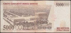 7.Emisyon 5 000 000 Lira D63 656334 Çok Temiz