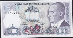 7.Emisyon 1.Tertip 1000 Lira C70 127440 Çilaltı