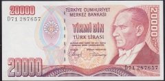 7.EMİSYON 1.TERTİP 20000 LİRA D71 287657 ÇİLALTI