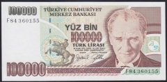 7.EMİSYON 3.TERTİP 100000 LİRA F84 360155 ÇİLALTI
