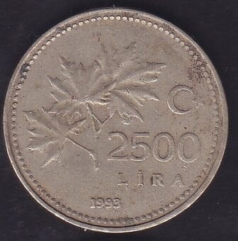 1993 Yılı 2500 Lira