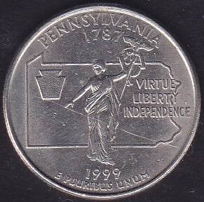 Amerika Çeyrek Dolar 1999 Hatıra Pennsylvania P