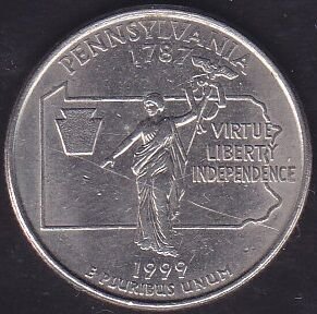 Amerika Çeyrek Dolar 1999 Hatıra Pennsylvania P