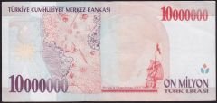 7.Emisyon 10 000 000 Lira C38 536745 Çok Temiz+