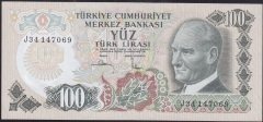 6.EMİSYON 3.TERTİP 100 LİRA J34 147069 ÇÇT ÇİLALTI