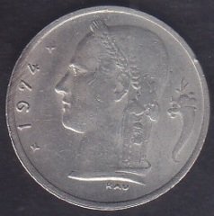 BELÇİKA 1 FRANK 1974