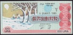1981 9 ŞUBAT YARIM BİLET Y SERİSİ